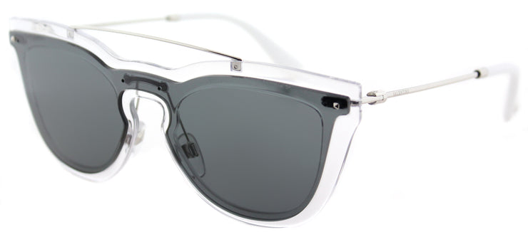 Valentino VA 4008 502487 Cat-Eye Plastic Clear Sunglasses with Smoke Lens