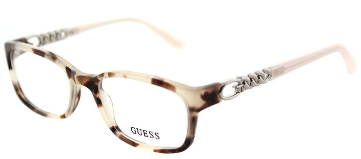Guess GU 2558 055 Rectangle Plastic Pink Eyeglasses with Demo Lens