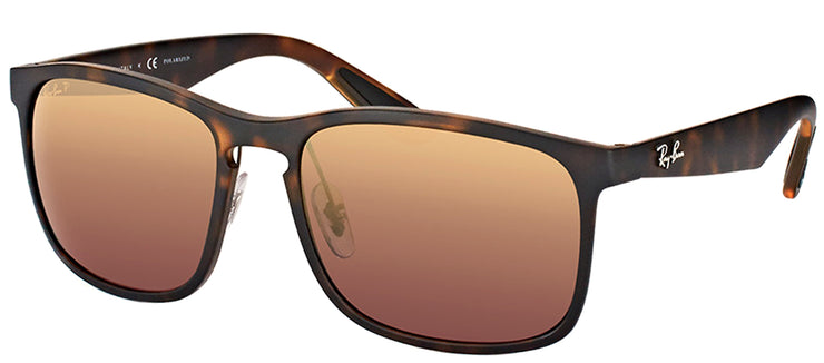 Ray-Ban RB 4264 894/6B Square Plastic Tortoise/ Havana Sunglasses with Brown Flash Polarized Chromance Lens
