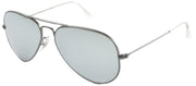 Ray-Ban RB 3025 029/30 Aviator Metal Ruthenium/ Gunmetal Sunglasses with Silver Mirror Lens