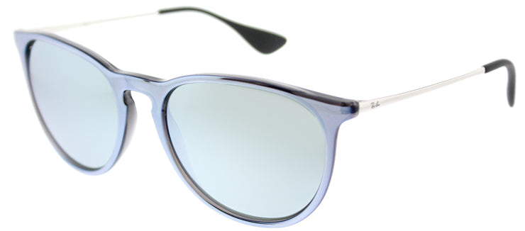 Ray-Ban Erika RB 4171 631930 Oval Plastic Grey Sunglasses with Silver Mirror Lens