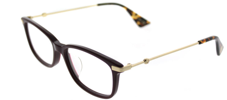 Gucci GG 0112OA 005 Rectangle Acetate Burgundy/ Red Eyeglasses with Demo Lens