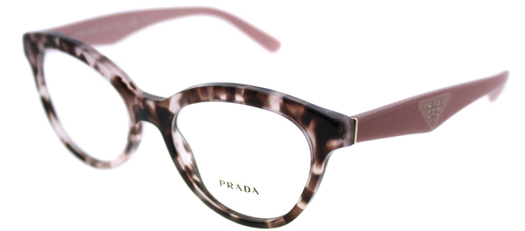 Prada Triangle PR 11RV ROJ1O1 Cat-Eye Metal Pink Eyeglasses with Demo Lens