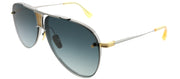 Dita Decade Two DT DRX-2082-A-SLV-GLD Aviator Metal Silver Sunglasses with Dark Grey Gradient AR Lens