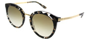 Dolce & Gabbana DG 4268 911/6E Round Plastic Black Sunglasses with Gold Mirror Lens