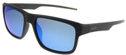 Polaroid PLD 3018/S DL5 JY Rectangle Plastic Black Sunglasses with Blue Mirror Polarized Lens