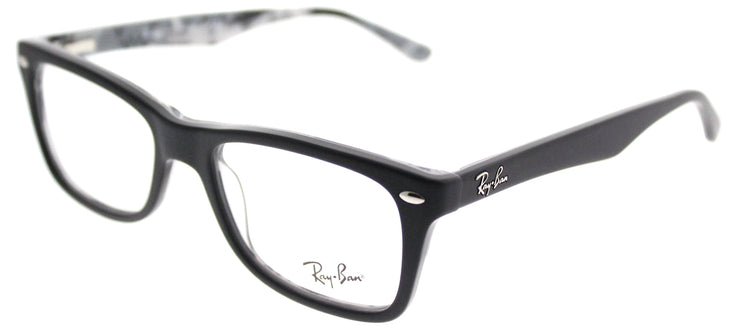 Ray-Ban RX 5228 5405 Rectangle Plastic Black Eyeglasses with Demo Lens