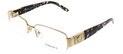 Versace VE 1175B 1002 Rectangle Metal Gold Eyeglasses with Demo Lens