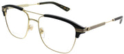 Gucci GG 0241O 002 Rectangle Acetate Gold Eyeglasses with Demo Lens