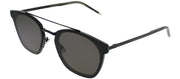 Saint Laurent SL 28Metal 001 Rectangle Metal Black Sunglasses with Grey Lens