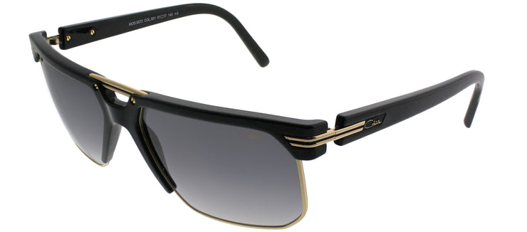 Cazal Cazal 9072 001SG Rectangle Plastic Black Sunglasses with Grey Gradient Lens