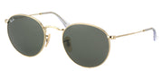 Ray-Ban RB 3447 001 Round Metal Gold Sunglasses with Green Lens