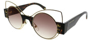 Marc Jacobs MARC 1 VJY Cat-Eye Metal Gold Sunglasses with Brown Gradient Lens