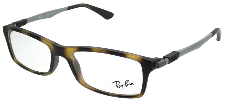Ray-Ban RX 7017 5200 Rectangle Plastic Tortoise/ Havana Eyeglasses with Demo Lens