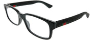 Gucci GG 0012O 001 Rectangle Acetate Black Eyeglasses with Demo Lens