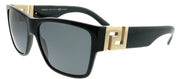 Versace VE 4296 GB1/81 Square Plastic Black Sunglasses with Grey Polarized Lens