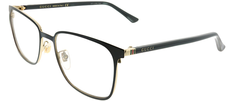 Gucci GG 0294O 002 Rectangle Metal Black Eyeglasses with Demo Lens