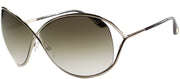 Tom Ford Miranda TF 130 28G Fashion Metal Gold Sunglasses with Brown Gold Mirror Lens