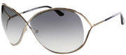 Tom Ford Miranda TF 130 28B Fashion Metal Gold Sunglasses with Grey Mirror Lens