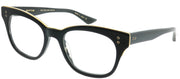 Dita Rhythm DT DRX-3039-A-BLK-GLD Square Plastic Black Eyeglasses with Demo Lens