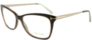 Tom Ford FT 5353 050 Rectangle Plastic Brown Eyeglasses with Demo Lens