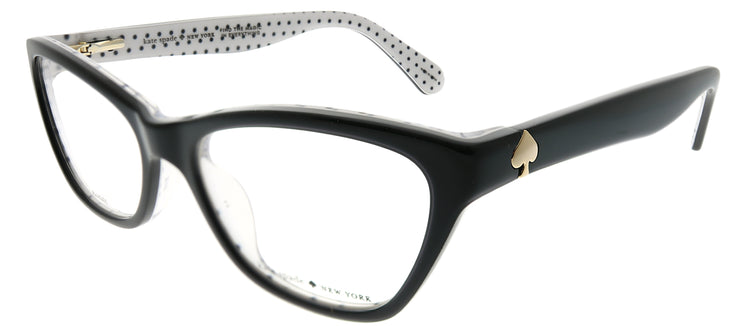 Kate Spade KS Alaysha 807 Cat-Eye Plastic Black Eyeglasses with Demo Lens