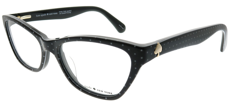 Kate Spade KS Alaysha 7RM Cat-Eye Plastic Black Eyeglasses with Demo Lens