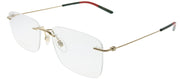 Gucci GG 0399O 002 Rimless Metal Gold Eyeglasses with Demo Lens