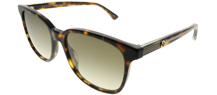 Gucci GG 0376S 002 Square Acetate Tortoise/ Havana Sunglasses with Brown Gradient Lens