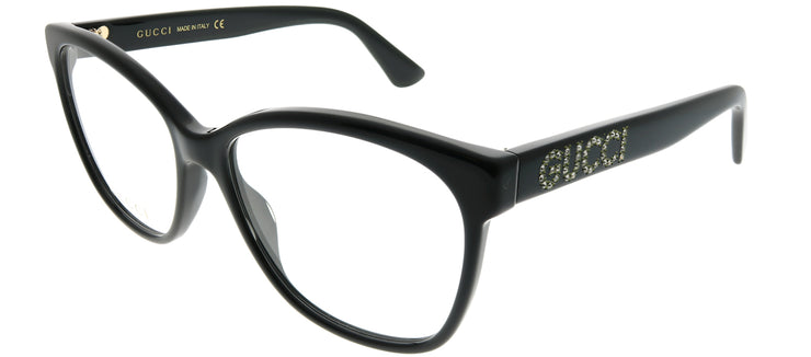 Gucci GG 0421O 001 Square Acetate Black Eyeglasses with Demo Lens