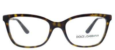 Dolce & Gabbana DG 3317 502 Rectangle Plastic Tortoise/ Havana Eyeglasses with Demo Lens
