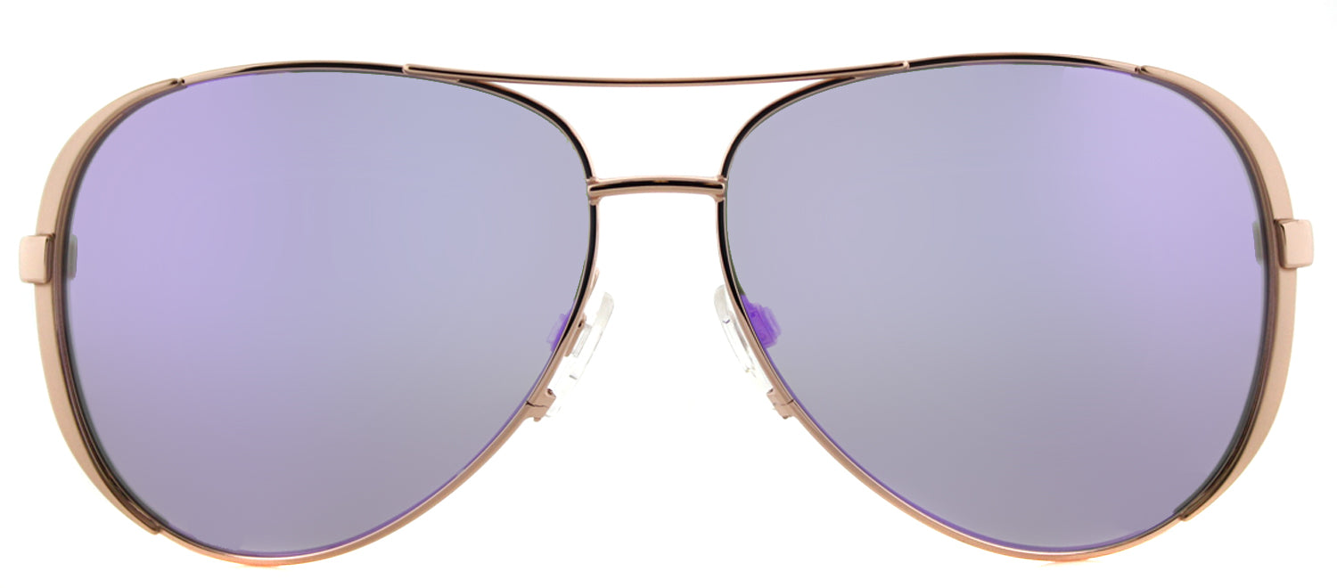 Michael Kors Sunglasses Aviator Chelsea Rose Gold Purple Mirror MK 5004 w Case Michael Kors MK5004 CHELSEA Sunglasses | Free Shipping  main image 2
