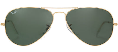 Ray-Ban RB 3025 001 Aviator Metal Gold Sunglasses with Green Lens