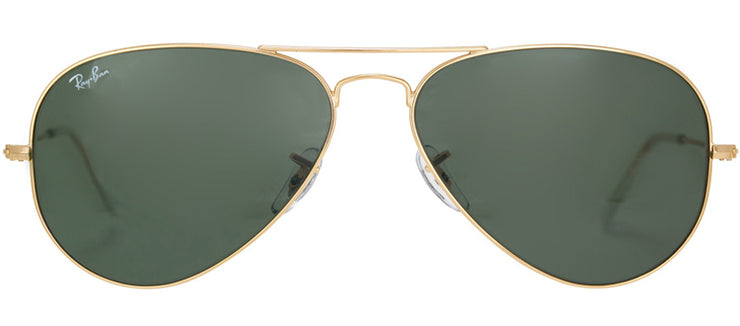 Ray-Ban Aviator Classic RB 3025 L0205 Aviator Metal Gold Sunglasses with Crystal Green Lens