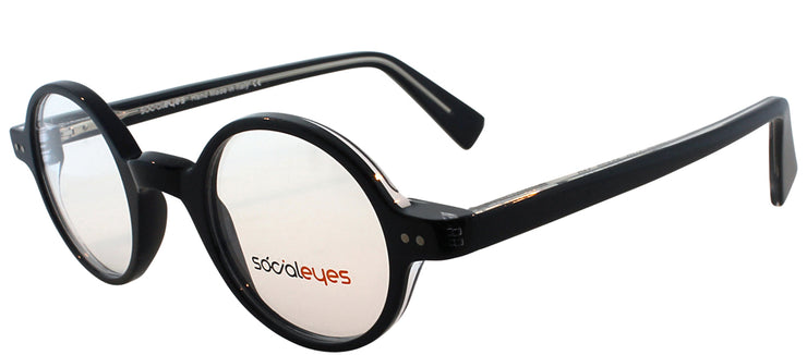 Socialeyes Lance SE LANCE C01 Round Plastic Black Eyeglasses with Demo Lens