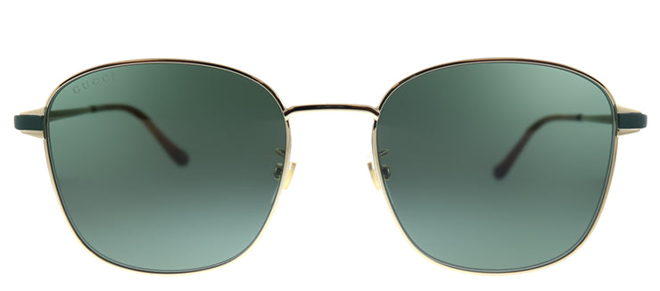Gucci GG 0575SK 004 Square Metal Gold Sunglasses with Green Lens