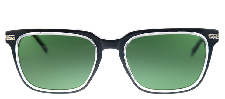 Original Penguin PE Suspender2.0 BK Square Plastic Black Sunglasses with Green Polarized Lens