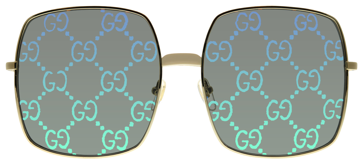 Gucci GG0414S Logomania Square-frame Sunglasses