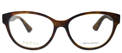 Gucci GG 0633O 002 Cat-Eye Acetate Havana Eyeglasses with Demo Lens