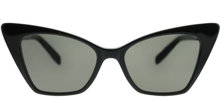 Saint Laurent SL 244Victoire 001 Cat-Eye Acetate Black Sunglasses with Grey Lens