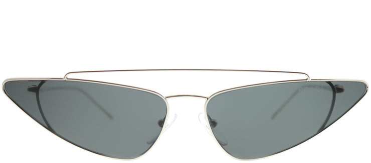 Prada PR 63US 1BC5S0 Cat-Eye Metal Silver Sunglasses with Grey Lens