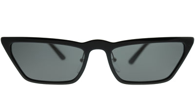 Prada PR 19US 1AB5S0 Cat-Eye Plastic Black Sunglasses with Grey Lens