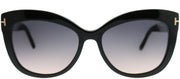 Tom Ford Alistair TF 524 01B Cat-Eye Plastic Black Sunglasses with Grey Gradient Lens