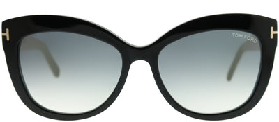 Tom Ford Alistair TF 524 05B Cat-Eye Plastic Black Sunglasses with Grey Gradient Lens