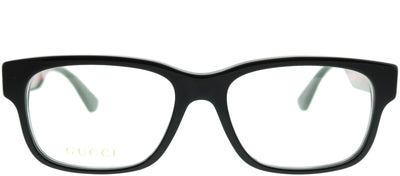 Gucci GG 0343O 007 Rectangle Acetate Black Eyeglasses with Demo Lens