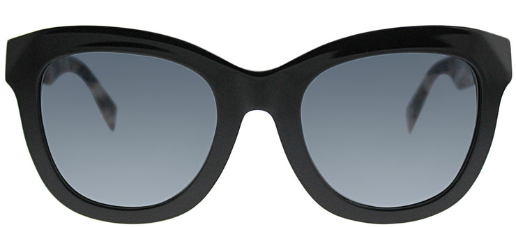 Fendi Fendi Chromia FF 0204/F 5MB HD Rectangle Plastic Black Sunglasses with Grey Gradient Lens