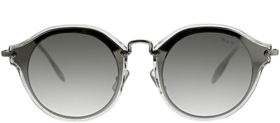 Miu Miu MU 51SS 1BC2B049 Cat-Eye Plastic Silver Sunglasses with Silver Mirror Lens