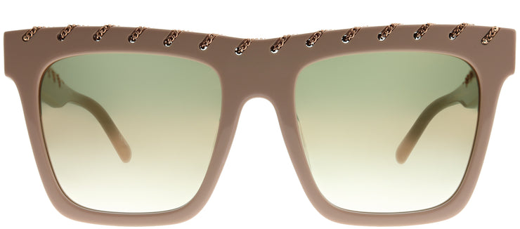 Stella McCartney Falabella SC 0128SA 004 Square Plastic Pink Sunglasses with Gold Mirror Gradient Lens