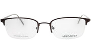 Adensco AD 103 1Z0 Semi-Rimless Metal Ruthenium/ Gunmetal Eyeglasses with Demo Lens