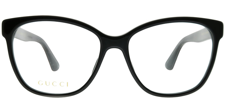 Gucci GG 0421O 001 Square Acetate Black Eyeglasses with Demo Lens